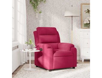 Verstelbare Fluwelen Fauteuil - Wijnrood met 35% Korting