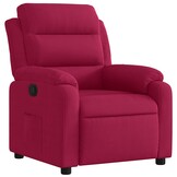 Verstelbare Fluwelen Fauteuil - Wijnrood met 35% Korting