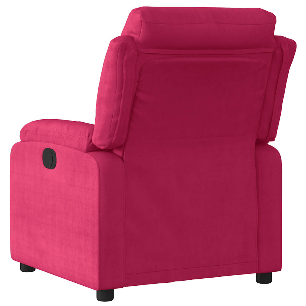 Verstelbare Fluwelen Fauteuil - Wijnrood met 35% Korting