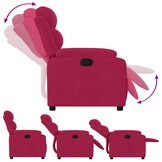 Verstelbare Fluwelen Fauteuil - Wijnrood met 35% Korting