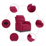 Verstelbare Fluwelen Fauteuil - Wijnrood met 35% Korting