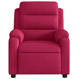 Verstelbare Fluwelen Fauteuil - Wijnrood met 35% Korting