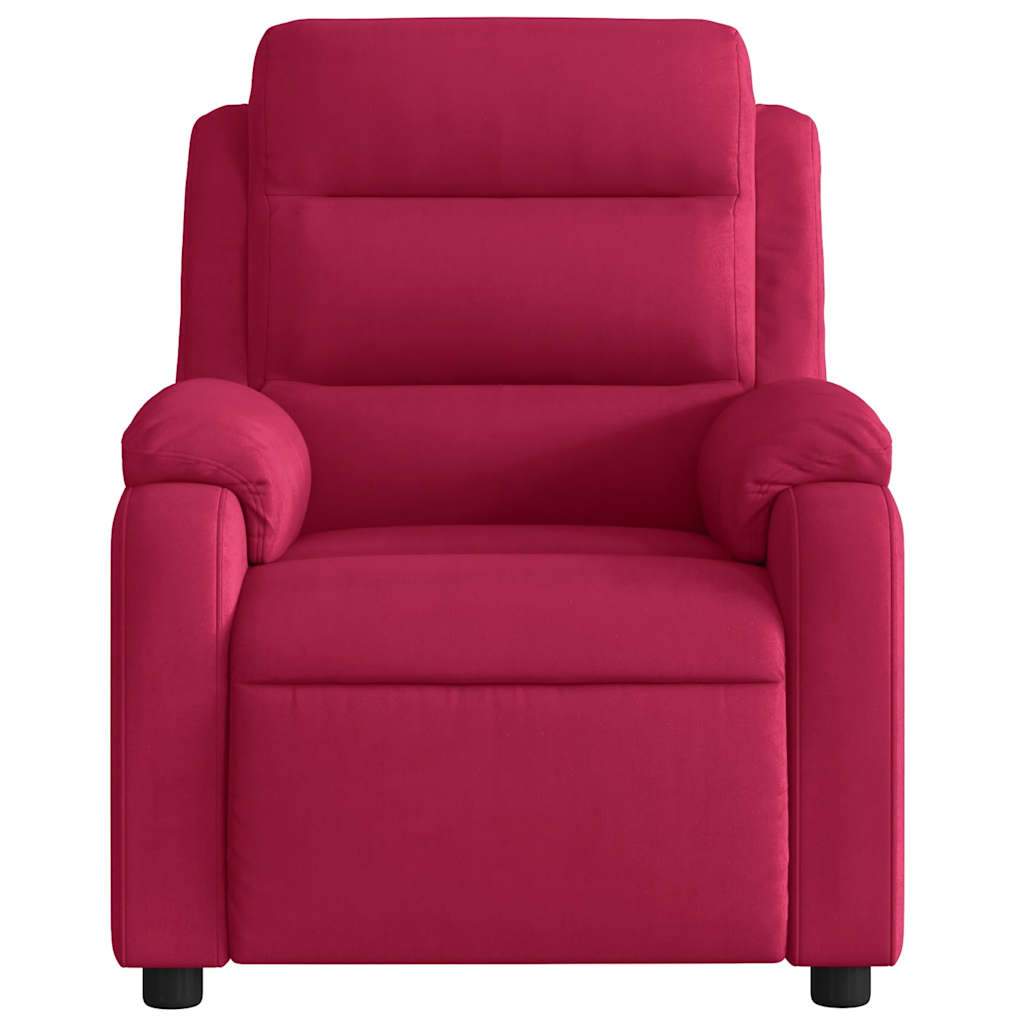 Verstelbare Fluwelen Fauteuil - Wijnrood met 35% Korting