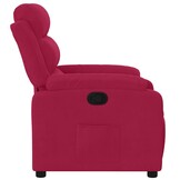 Verstelbare Fluwelen Fauteuil - Wijnrood met 35% Korting