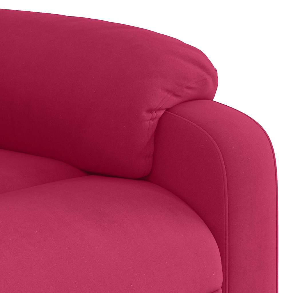 Verstelbare Fluwelen Fauteuil - Wijnrood met 35% Korting
