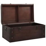 Donkerbruine Schatkist met Sloten - 90x50x39,5 cm (34% Korting)