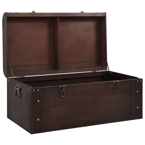 Donkerbruine Schatkist met Sloten - 90x50x39,5 cm (34% Korting)