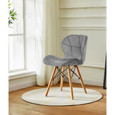 Grijze Fluweel Eetkamerstoelen (4x) met 35% Korting