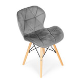 Grijze Fluweel Eetkamerstoelen (4x) met 35% Korting