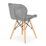 Grijze Fluweel Eetkamerstoelen (4x) met 35% Korting