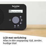 TechniSat VIOLA 2 - draagbare DAB-radio (DAB+, FM, luidspreker, koptelefoonaansluiting, tweeregelig display, knopbediening, klein, 1 Watt RMS) zwart