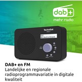TechniSat VIOLA 2 - draagbare DAB-radio (DAB+, FM, luidspreker, koptelefoonaansluiting, tweeregelig display, knopbediening, klein, 1 Watt RMS) zwart