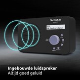 TechniSat VIOLA 2 - draagbare DAB-radio (DAB+, FM, luidspreker, koptelefoonaansluiting, tweeregelig display, knopbediening, klein, 1 Watt RMS) zwart