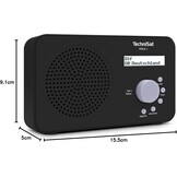 TechniSat VIOLA 2 - draagbare DAB-radio (DAB+, FM, luidspreker, koptelefoonaansluiting, tweeregelig display, knopbediening, klein, 1 Watt RMS) zwart