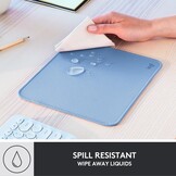 Logitech Mouse Pad - Studio Series, Computer Mouse Pad with Non-Slip Rubber Base, Spill-resistant Surface, Durable Materials, Portable, in a Fresh Modern Design - Blue