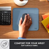 Logitech Mouse Pad - Studio Series, Computer Mouse Pad with Non-Slip Rubber Base, Spill-resistant Surface, Durable Materials, Portable, in a Fresh Modern Design - Blue