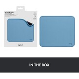 Logitech Mouse Pad - Studio Series, Computer Mouse Pad with Non-Slip Rubber Base, Spill-resistant Surface, Durable Materials, Portable, in a Fresh Modern Design - Blue