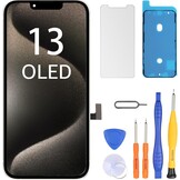 LL TRADER OLED-scherm voor iPhone 13 6,1 inch (6,1 inch), FHD touchscreen, touchscreen, touchscreen, digitizer, montageframe en reparatiesets 2026 - Maat iPhone 13 OLED
