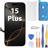 LL TRADER Display for iPhone 15 Plus LCD 6.7 Inch FHD Touch Screen Touch Screen Digitizer Frame Assembly Repair Kit U01 - Maat iPhone 15 Plus LCD