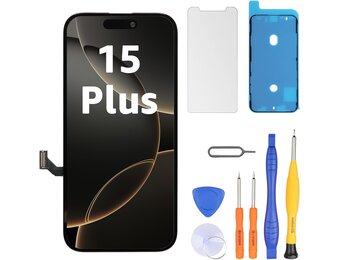 LL TRADER Display for iPhone 15 Plus LCD 6.7 Inch FHD Touch Screen Touch Screen Digitizer Frame Assembly Repair Kit U01 - Maat iPhone 15 Plus LCD