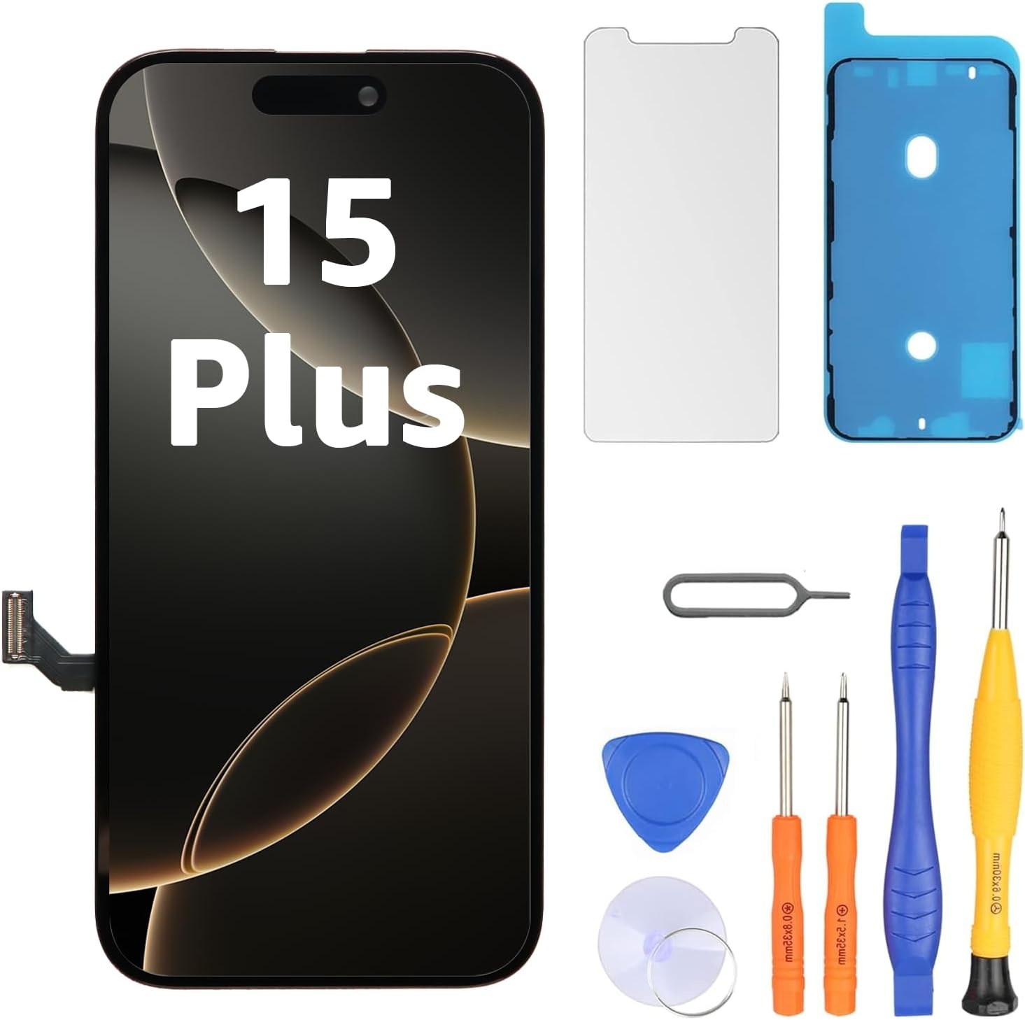 LL TRADER Display for iPhone 15 Plus LCD 6.7 Inch FHD Touch Screen Touch Screen Digitizer Frame Assembly Repair Kit U01 - Maat iPhone 15 Plus LCD
