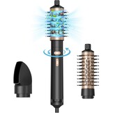 Vefacion 3-in-1 Roterende Warmluftborstel Zwart - Inclusief 38mm en 50mm opzetstukken