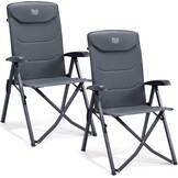 Campingstoelenset 2 stuks met 35% korting | Gevoerd, Hoge rug