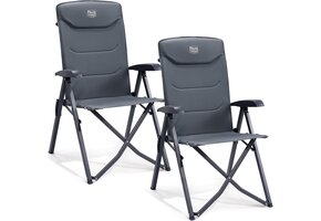 Campingstoelenset 2 stuks met 35% korting | Gevoerd, Hoge rug