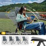 Campingstoelenset 2 stuks met 35% korting | Gevoerd, Hoge rug