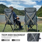 Campingstoelenset 2 stuks met 35% korting | Gevoerd, Hoge rug