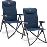 Campingstoelenset 2 stuks met 35% korting | Gevoerd, Hoge rug
