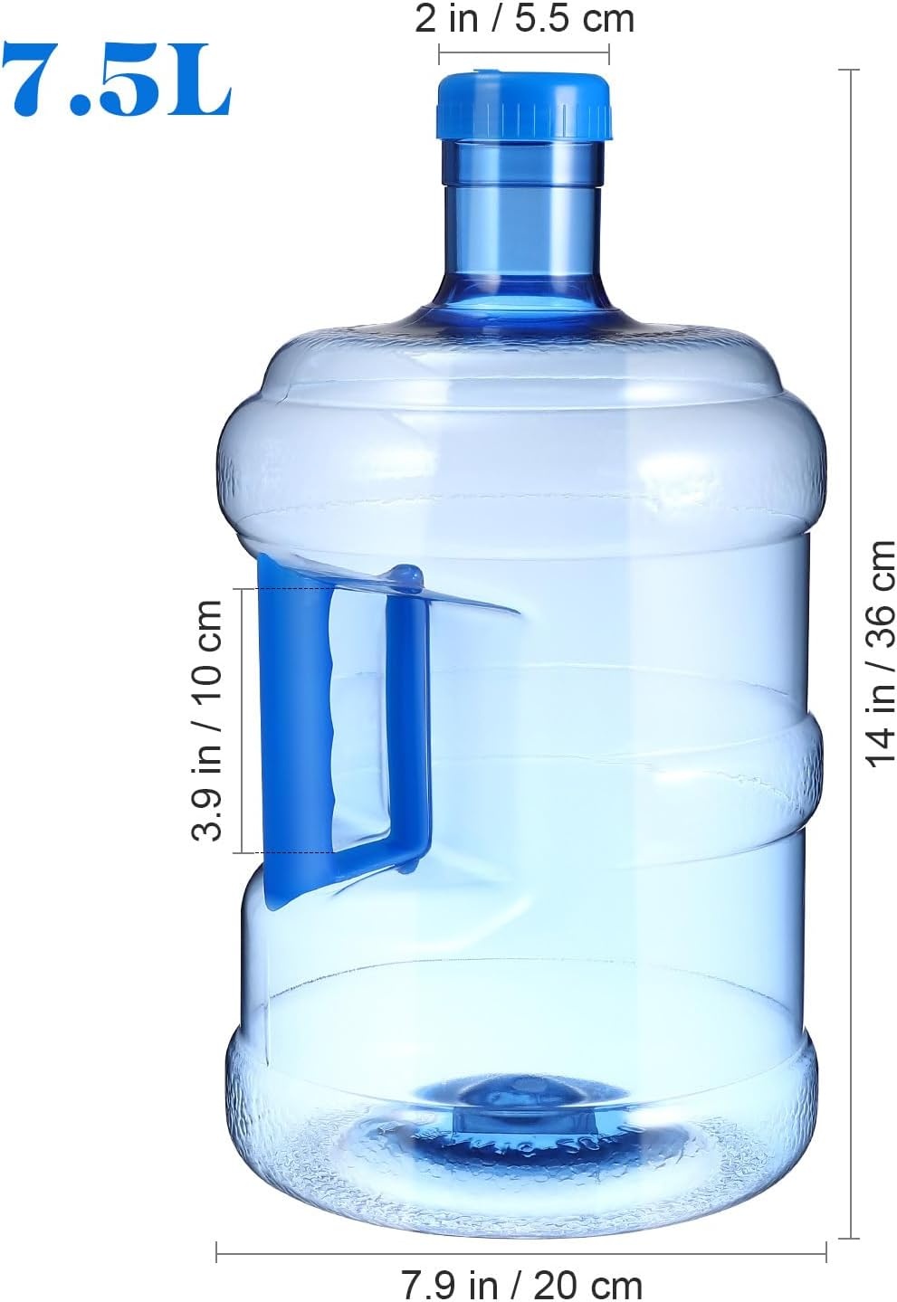 7,5L Blauwe Drinkwaterkan met Handvat - 29% Korting