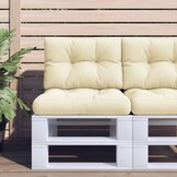 Palletkussens VidaXL Crèmekleurig (2 st.) - 55% Korting