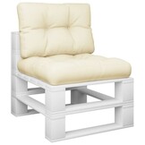 Palletkussens VidaXL Crèmekleurig (2 st.) - 55% Korting