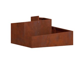 Cortenstaal Bloempot Bruin 80x80x50cm - 30% Korting