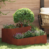 Cortenstaal Bloempot Bruin 80x80x50cm - 30% Korting