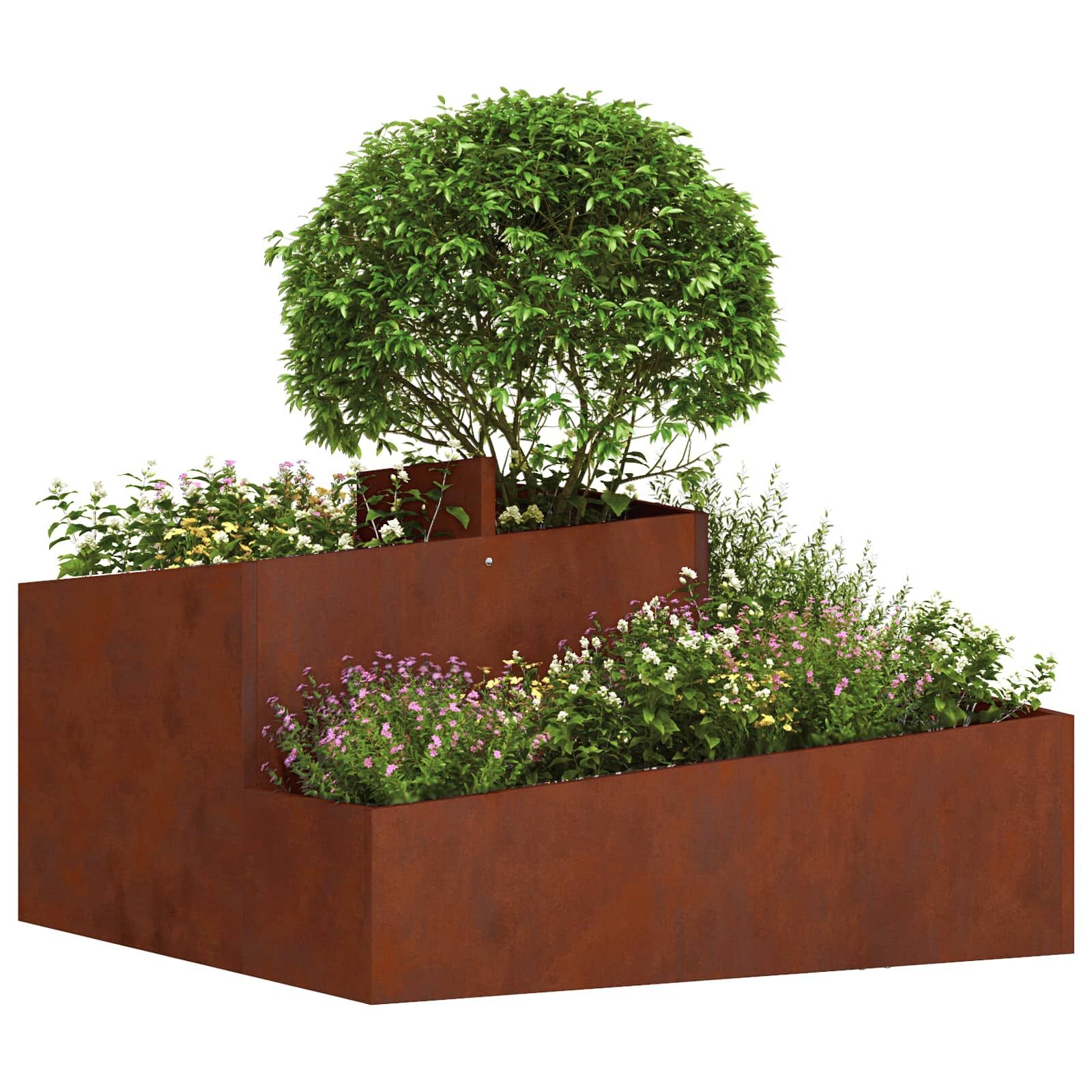 Cortenstaal Bloempot Bruin 80x80x50cm - 30% Korting
