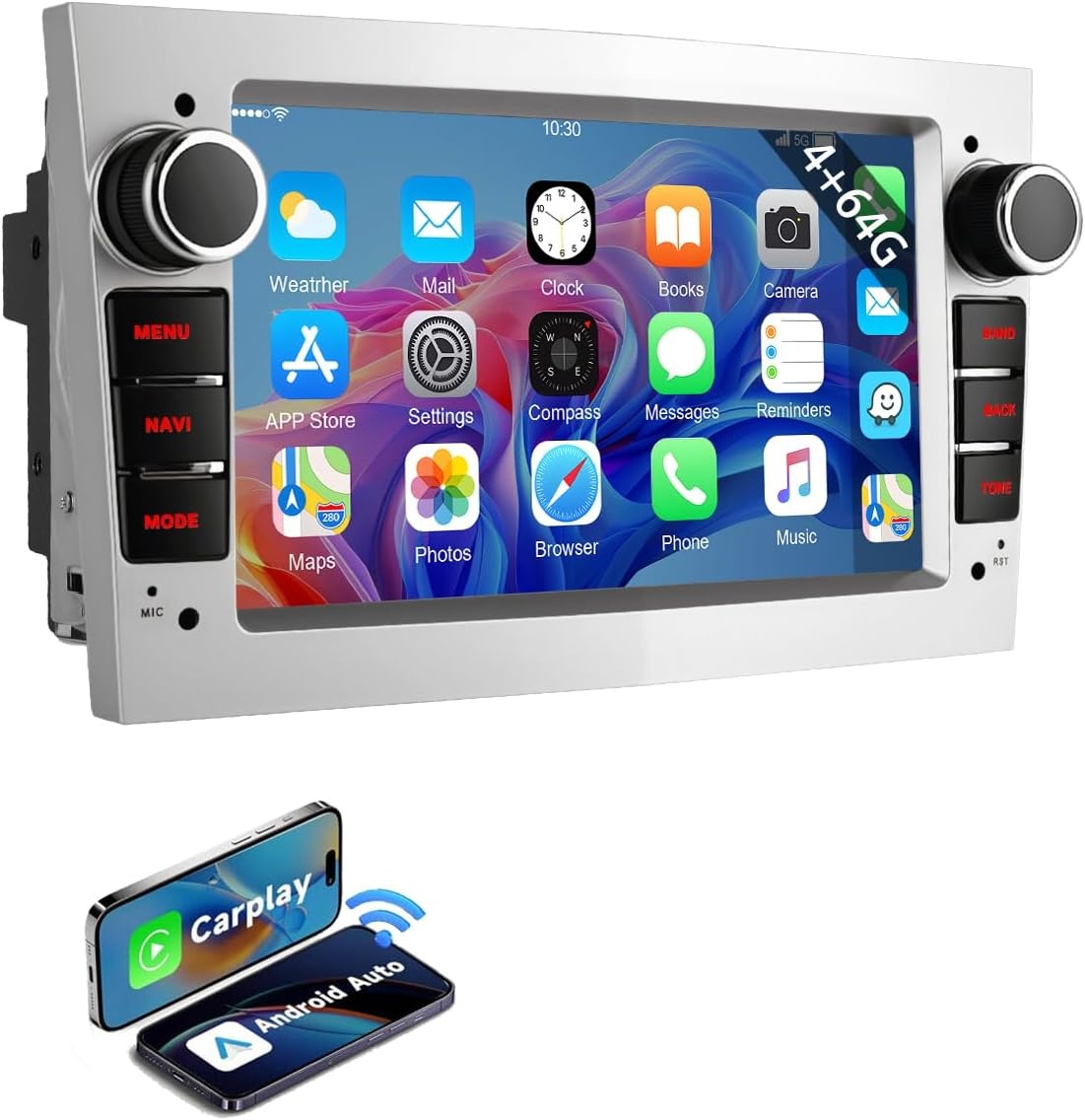 Opel Autoradio Android 15 | 7" HD IPS | 4GB/64GB | Draadloos CarPlay/Android Auto | 34% Korting