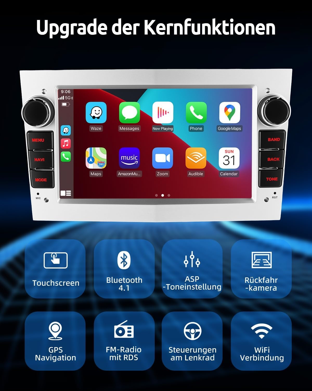 Opel Autoradio Android 15 | 7" HD IPS | 4GB/64GB | Draadloos CarPlay/Android Auto | 34% Korting