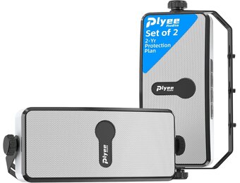 Plyee Audio MZ-511 Wandgemonteerde Bluetooth Speakers - Wit - Set van 2