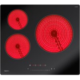 Keramische Kookplaat Rood | 3 Zones | 59 cm | Touch-bediening (54% korting)