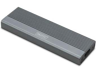 DIGITUS M.2 SATA SSD Behuizing - USB 3.1 Gen2 Type-C - Aluminium - Grijs