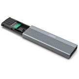 DIGITUS M.2 SATA SSD Behuizing - USB 3.1 Gen2 Type-C - Aluminium - Grijs