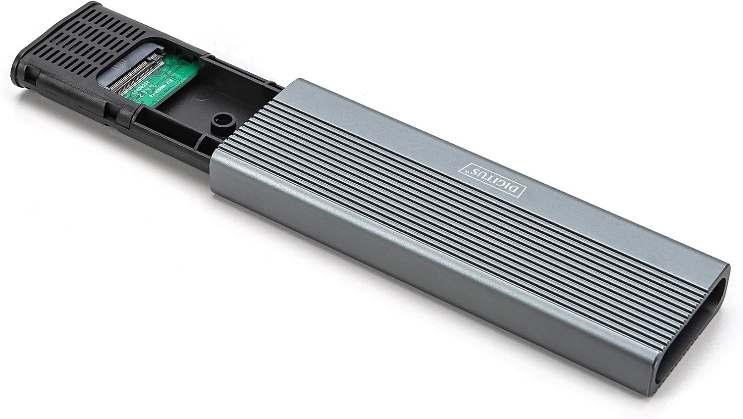 DIGITUS M.2 SATA SSD Behuizing - USB 3.1 Gen2 Type-C - Aluminium - Grijs