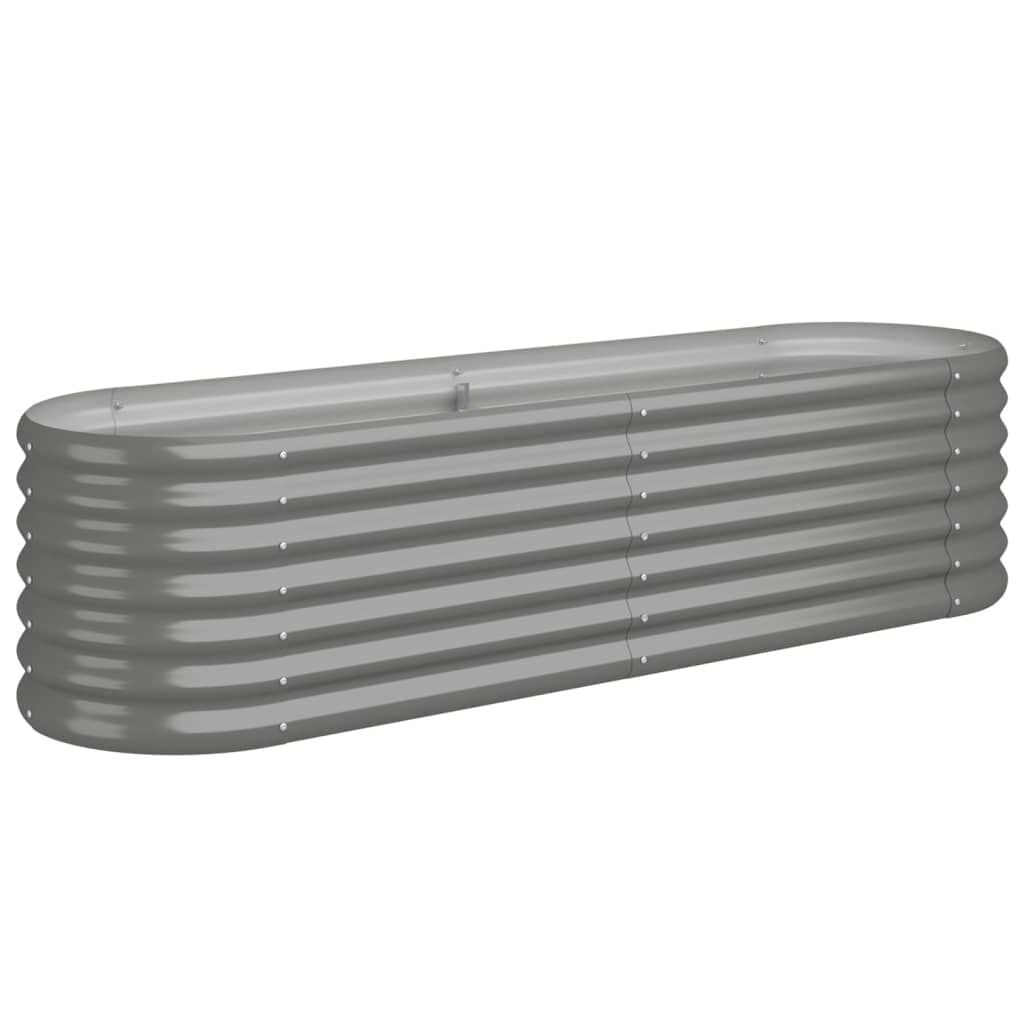 Plantenbak Gep. Staal Grijs 152x40x36 cm - 33% Korting