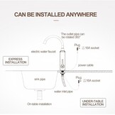 Elektrische Doorstroomboiler Kraan RVS 3000W | Direct Warm Water