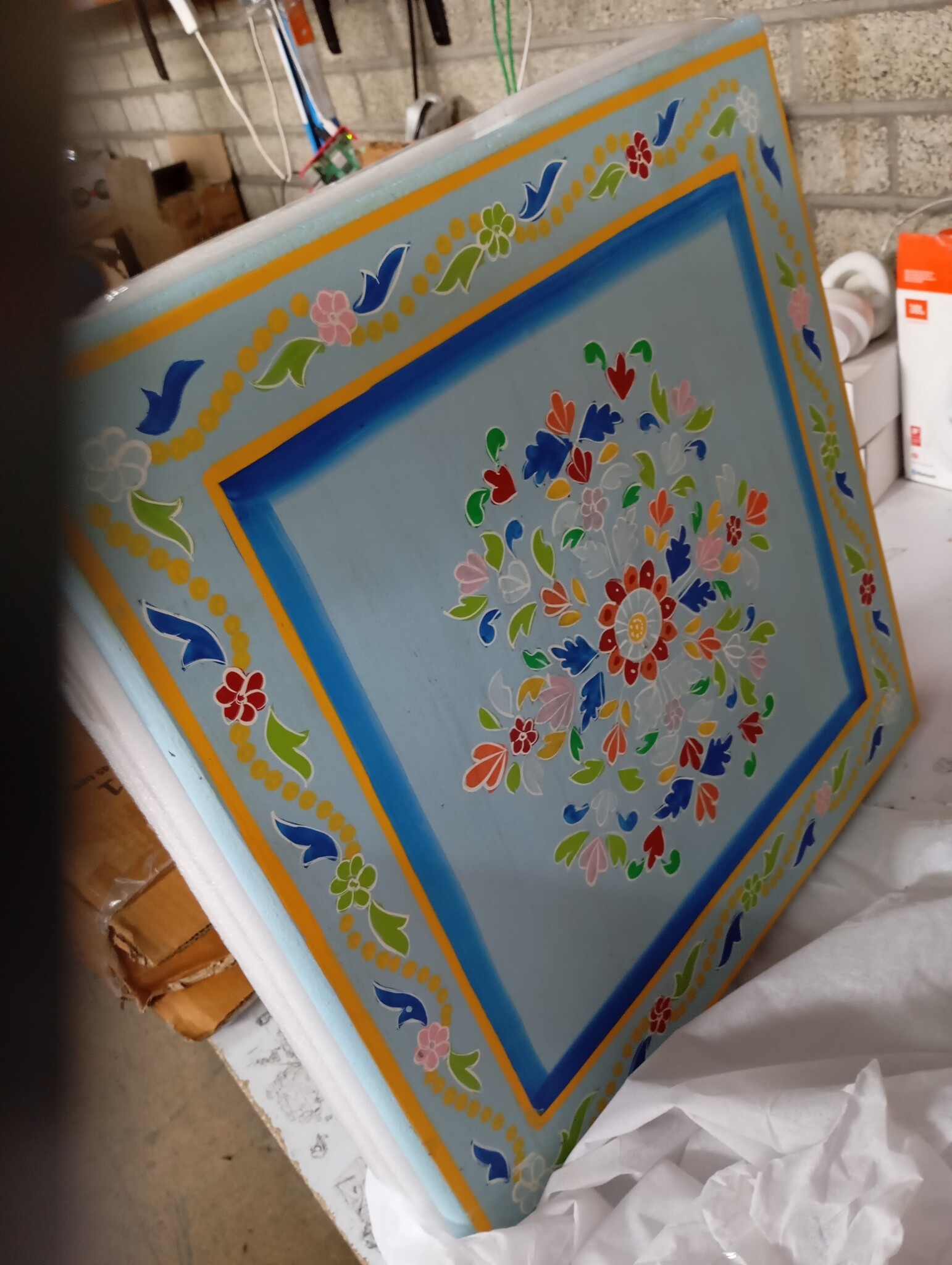 Turquoise Salontafel Massief Mangohout - 54% Korting!