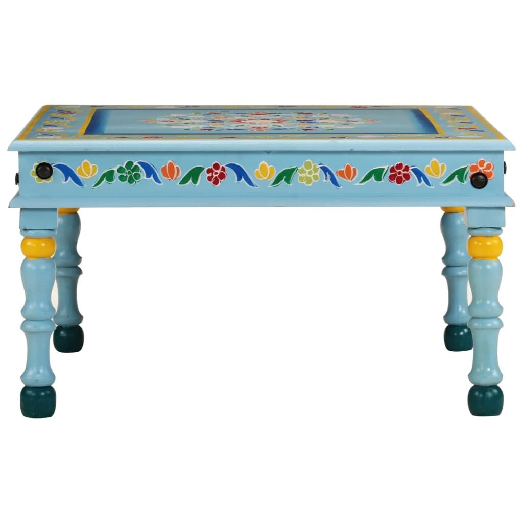 Turquoise Salontafel Massief Mangohout - 54% Korting!