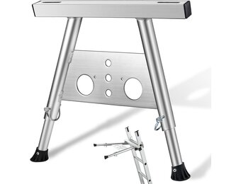 HEYOUTH Trapstabilisator, dakstabilisator, wandafstandhouder van aluminium, verstelbare lengte 56-74 cm. De trapstabilisator is bestand tegen een gewicht van 385 pond