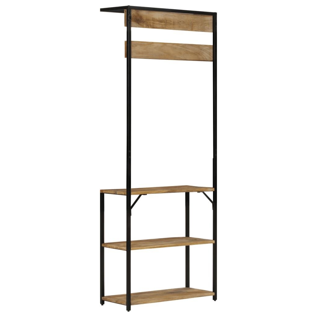 Kapstok met Schoenopslag Mangohout & IJzer - 68x30x182 cm - 35% Korting